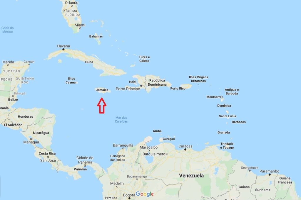 Mapa do Caribe, Jamaica